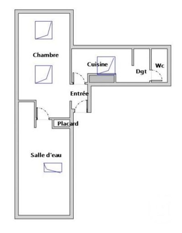 Appartement T1 à vendre - 1 pièce - 25.03 m2 - NANCY - 54 - LORRAINE - Century 21 Joël Pierre Immobilier